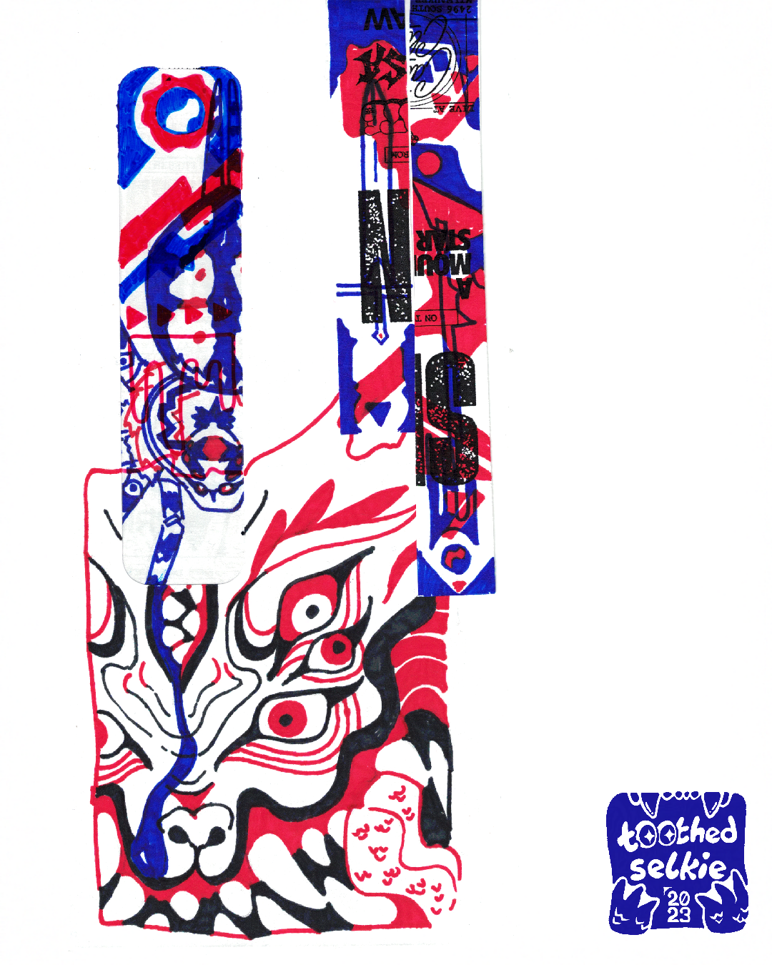 Red, Blue Ink Experiment. A full description is available after this image.